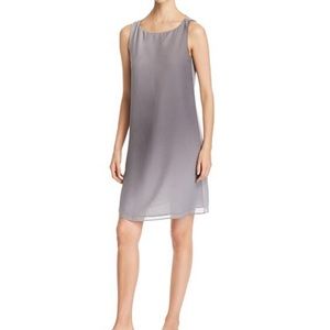 NWT Eileen Fisher Bateau Neck Silk Dress in Pearl